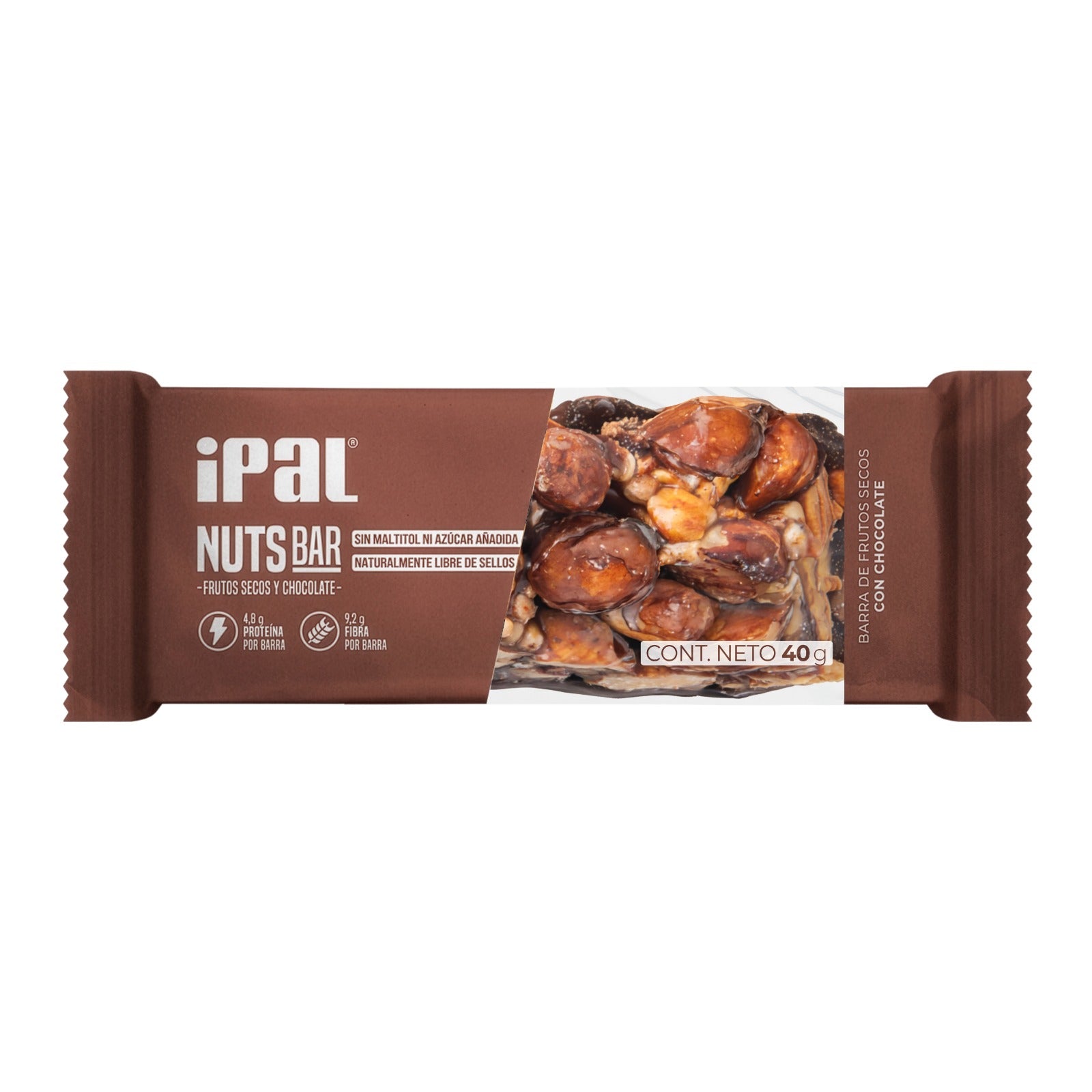 Barritas de frutos secos IPAL Nutsbar con Chocolate