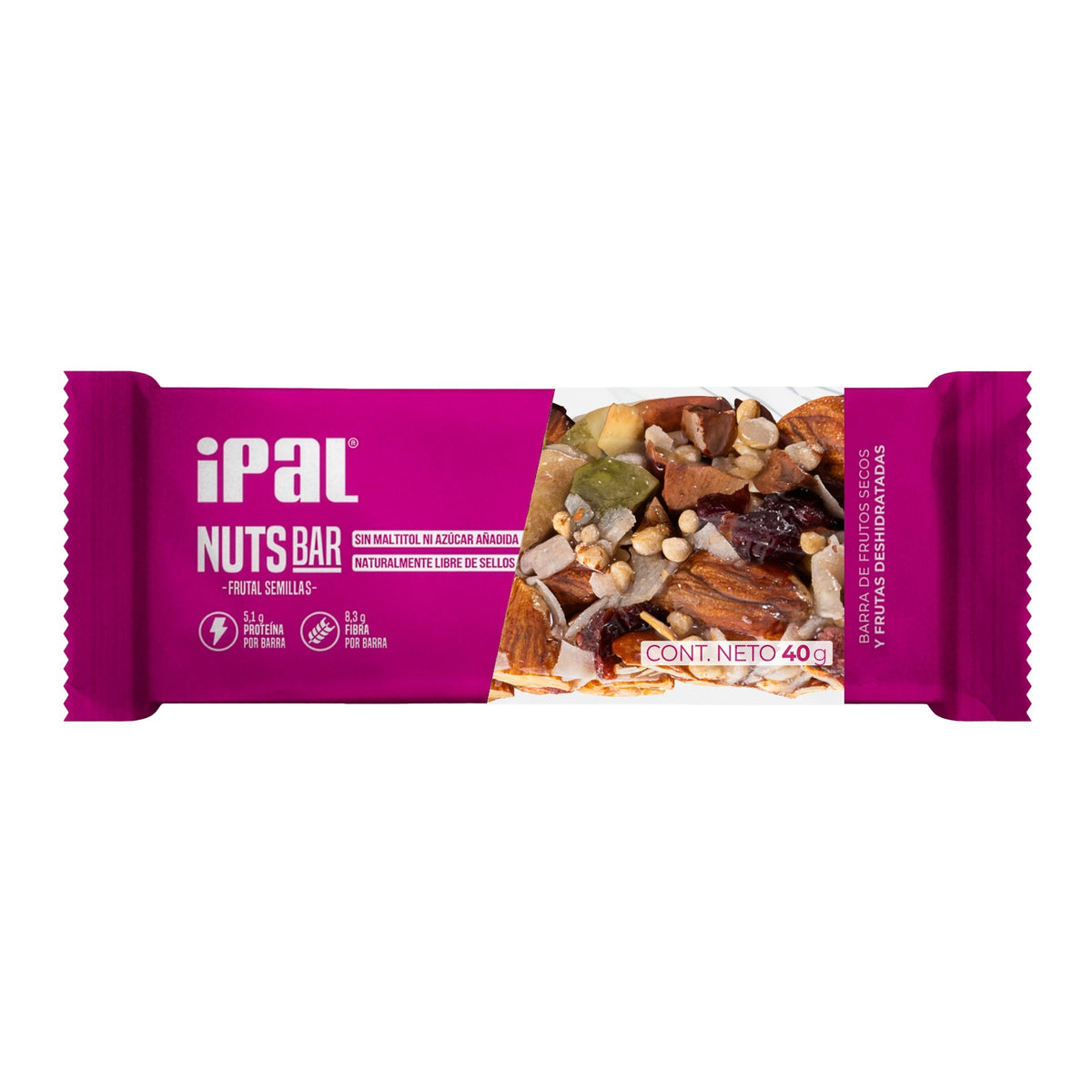 Barritas de frutos secos IPAL Nutsbar Frutal Semillas