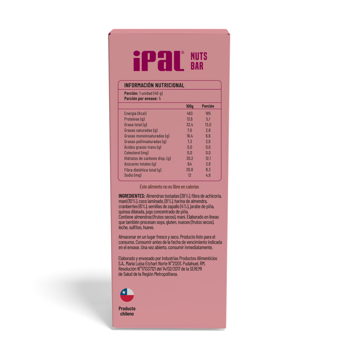 Barritas de frutos secos IPAL Nutsbar Frutal Semillas