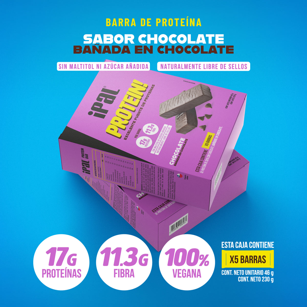 Barritas de proteína IPAL Protein! Chocolate