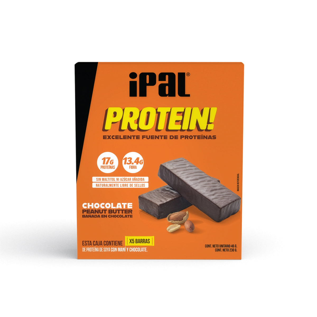 Barritas de proteína IPAL Protein! Chocolate Maní