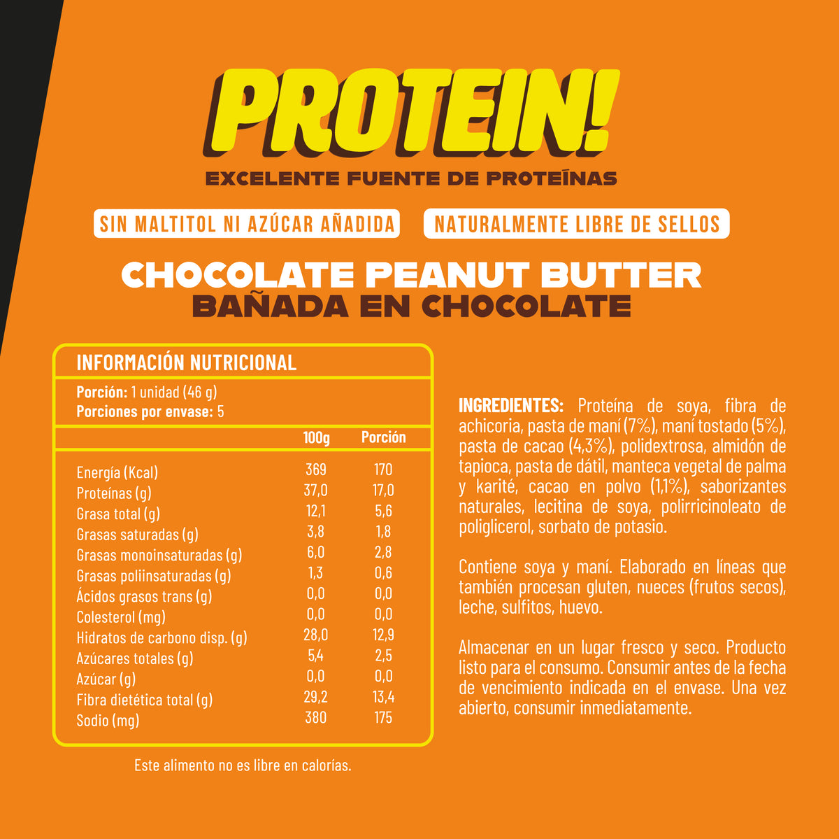 Barritas de proteína IPAL Protein! Chocolate Maní