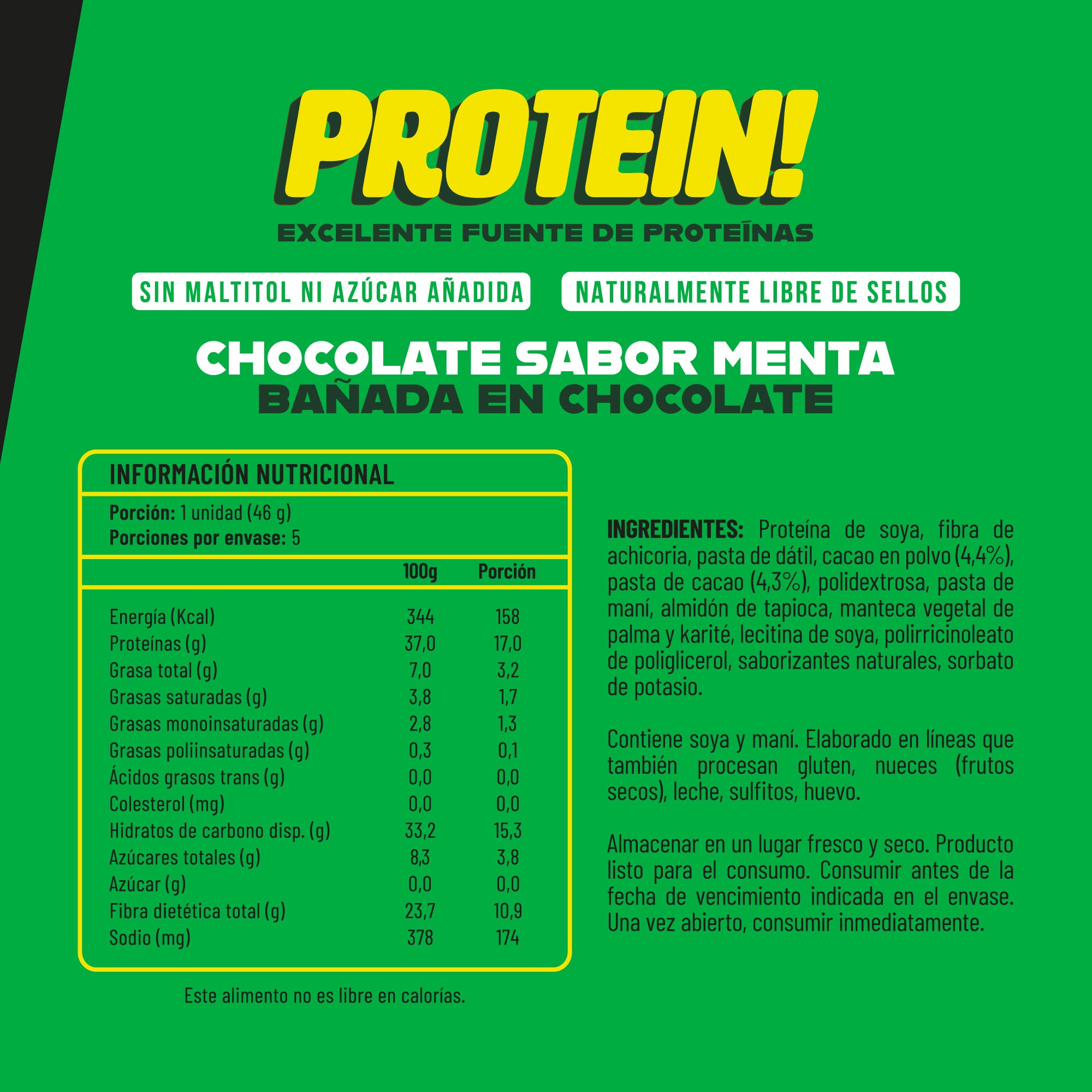 Barritas de proteína IPAL Protein! Chocolate Menta
