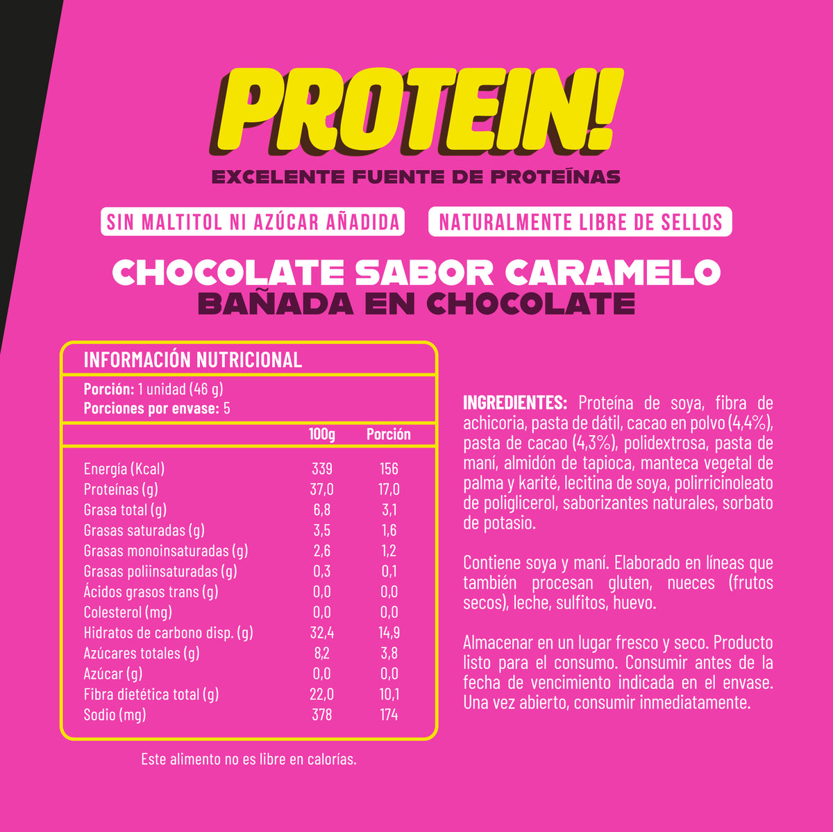 Barritas de proteína IPAL Protein! Chocolate Caramelo