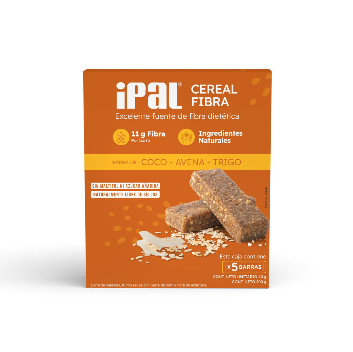 Barritas de cereales IPAL Cereal Fibra de Coco, Avena y Trigo