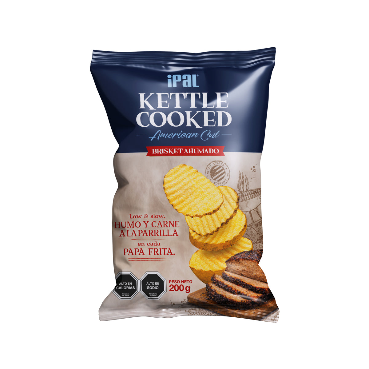 Papas Fritas Corte Americano IPAL Kettle Cooked Brisket Ahumado 200 g
