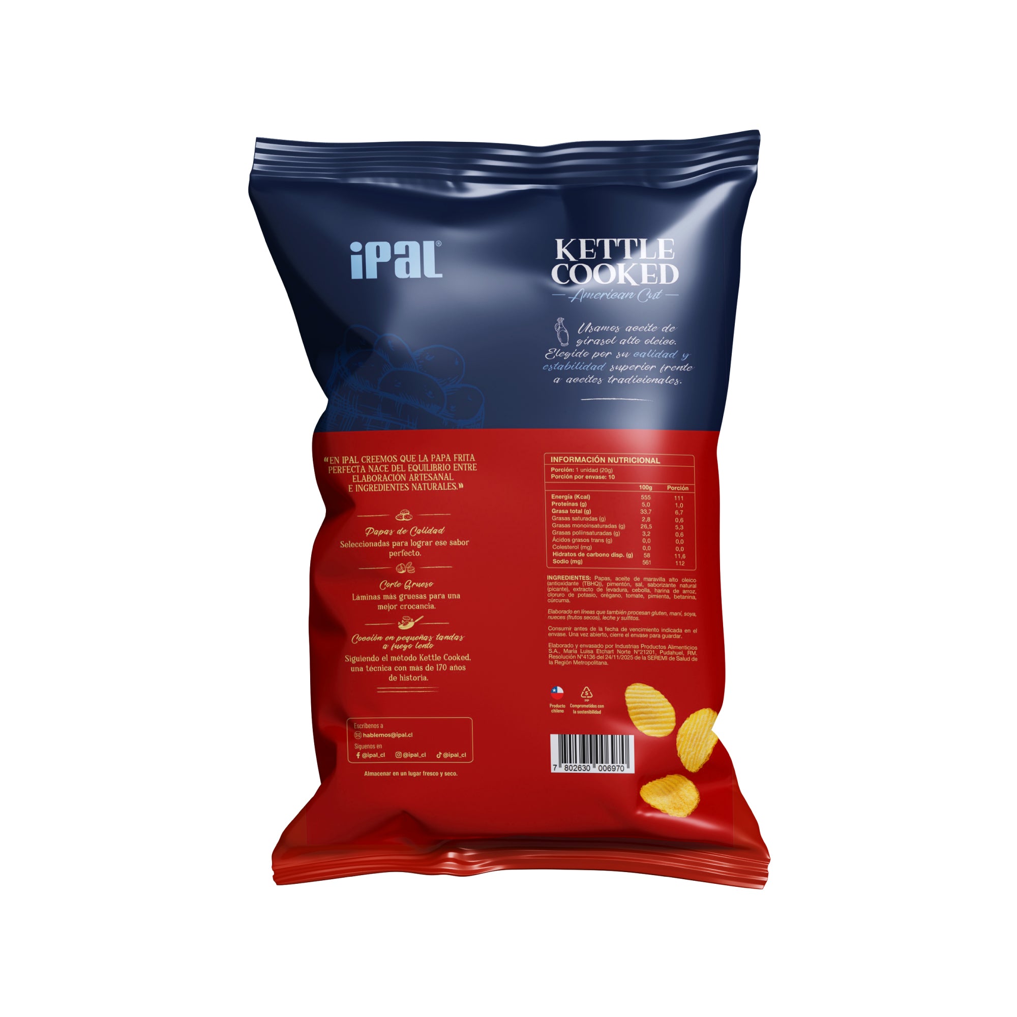 Papas Fritas Corte Americano IPAL Kettle Cooked Bravas 200 g