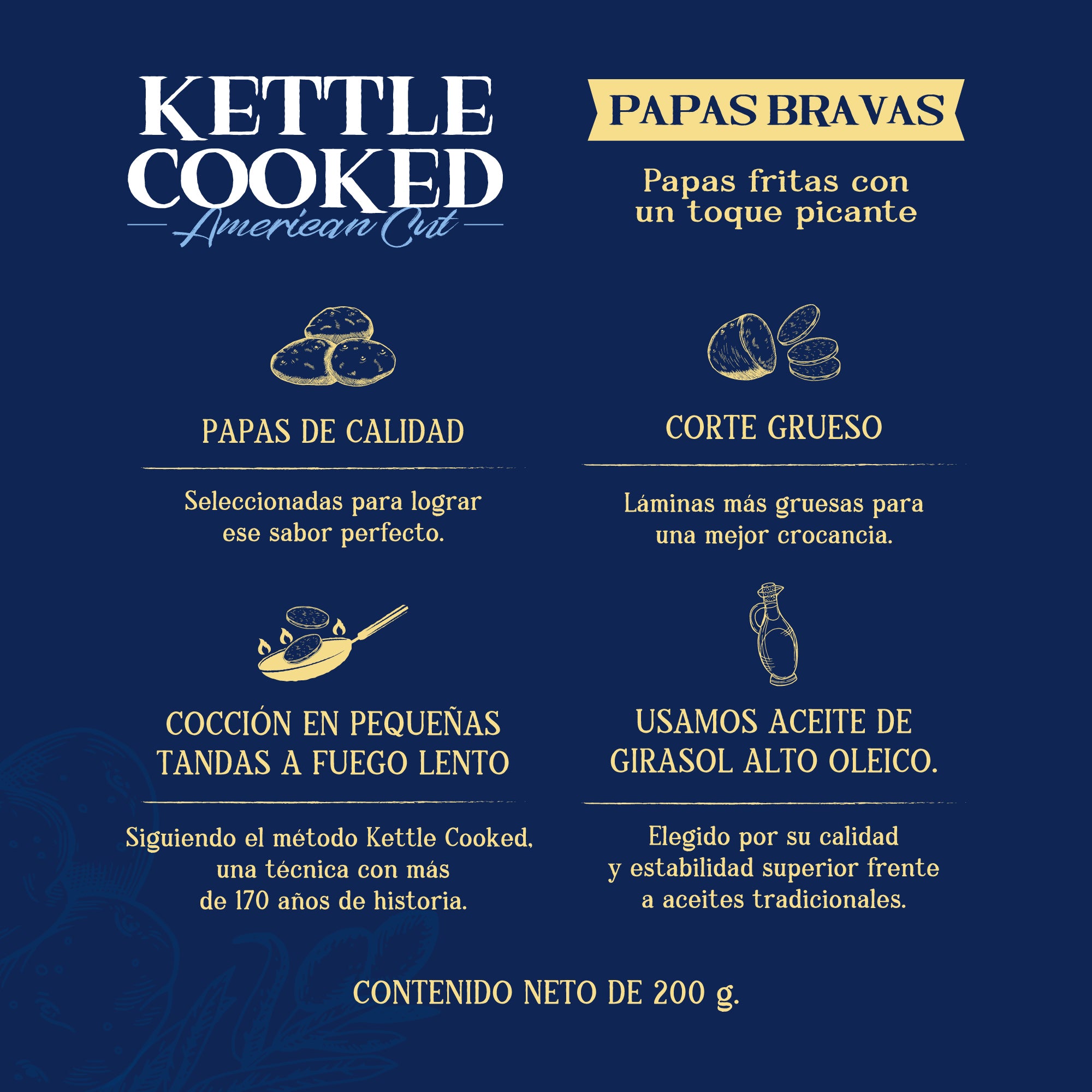 Papas Fritas Corte Americano IPAL Kettle Cooked Bravas 200 g