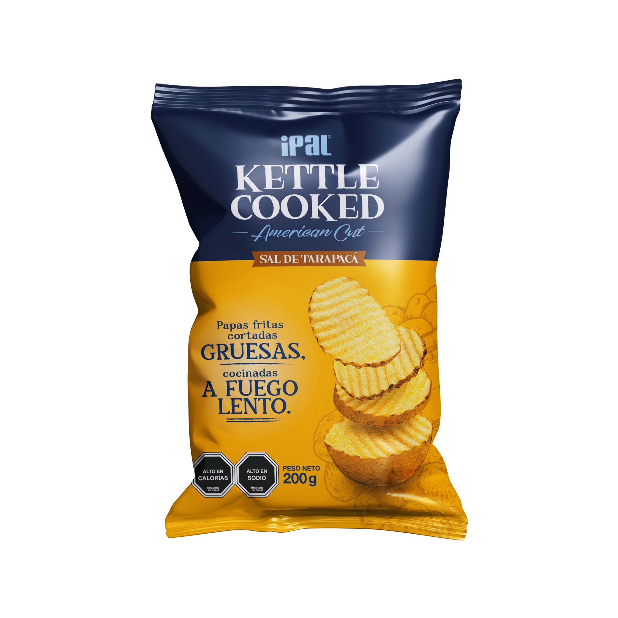 Papas Fritas Corte Americano IPAL Kettle Cooked Sal de Tarapacá 200 g