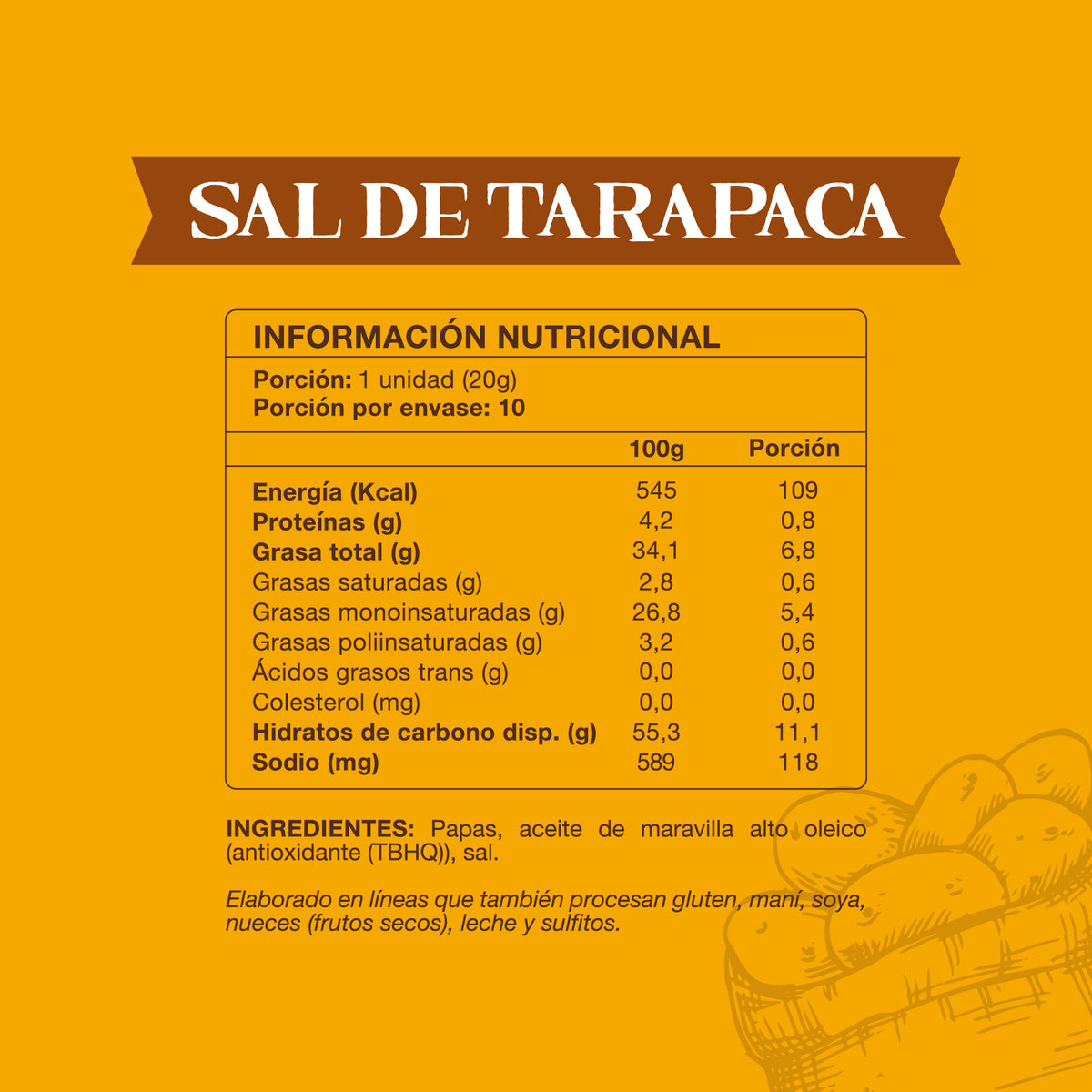 Papas Fritas Corte Americano IPAL Kettle Cooked Sal de Tarapacá 200 g