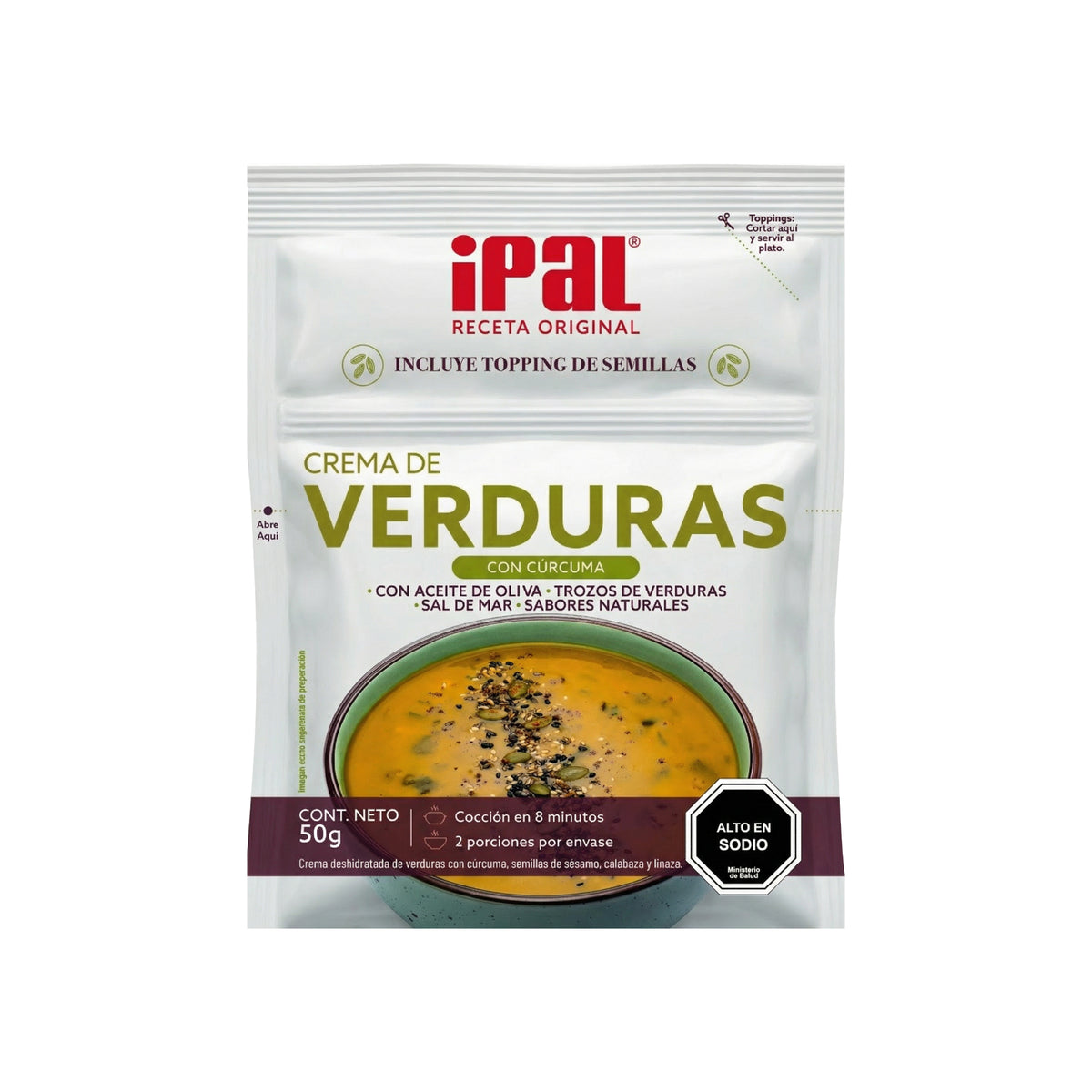 Crema de Verduras con Cúrcuma IPAL Receta Original