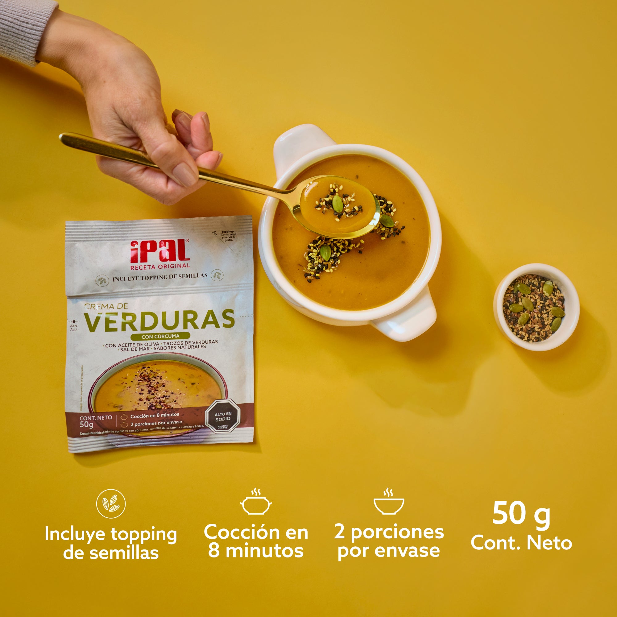 Crema de Verduras con Cúrcuma IPAL Receta Original