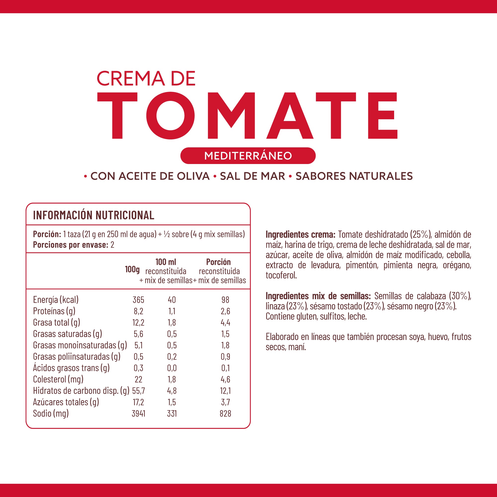 Crema de Tomate Mediterráneo IPAL Receta Original